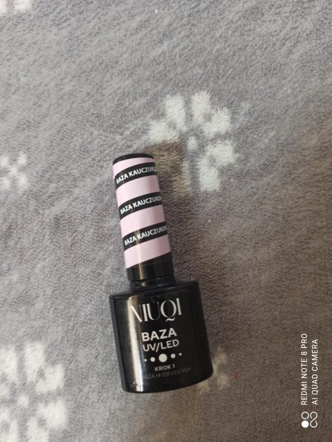 NIUQI Baza hybrydowa do paznokci, Kauczukowa, Pink