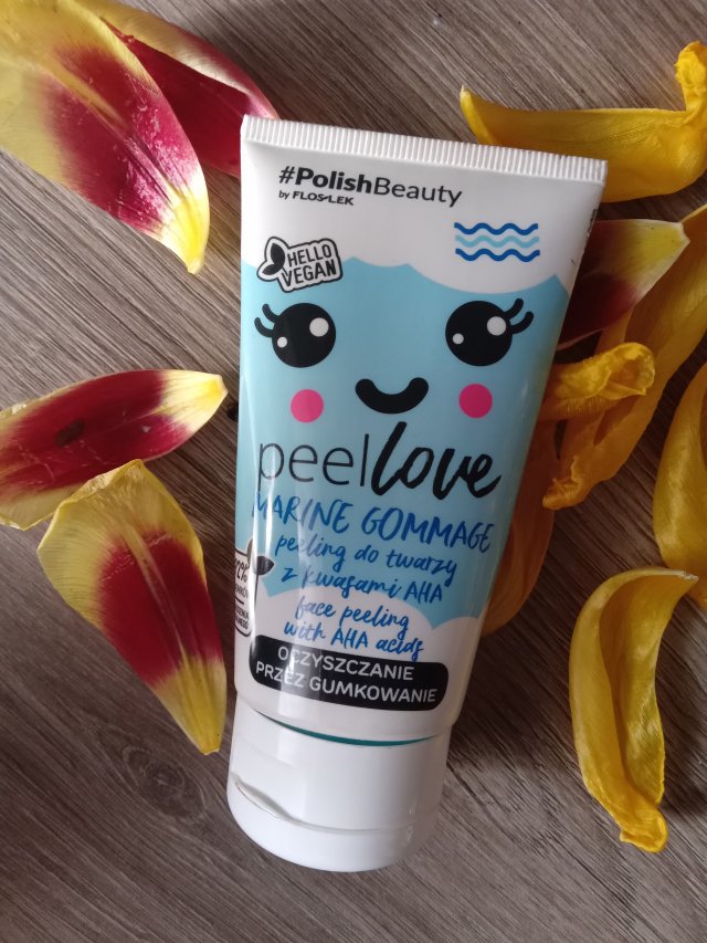 FlosLek, PeelLove, peeling do twarzy z kwasami AHA, Marine Gommage