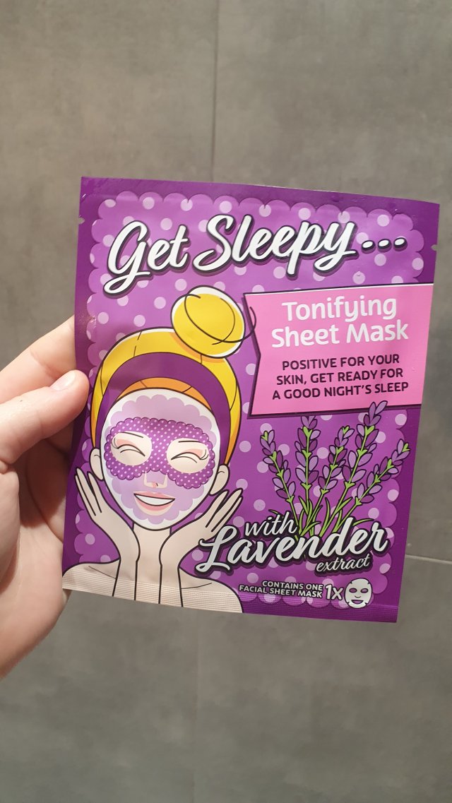 Mascot Europe Maska do twarzy w płacie, Tonifying Sheet Mask, Get Sleepy…, Z wyciągiem z lawendy