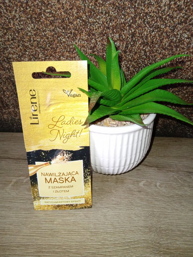 Lirene, maska do twarzy, nawilżająca z szampanem i złotem, Ladies Night!