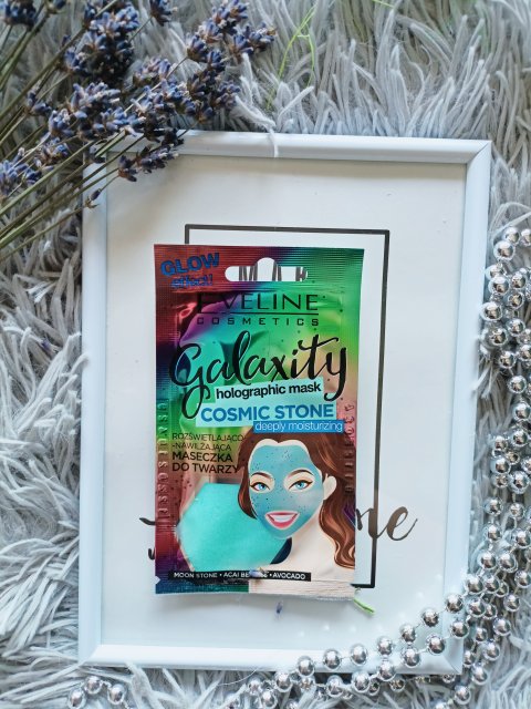 Eveline Galaxity, Holographic Mask, Cosmic Stone - Deeply Moisturizing, Holograficzna Maseczka, Rozświetlająco - Nawilżająca 
