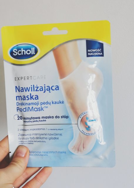 Scholl Maska do stóp, Nawilżająca, PediMask, Olejek makadamia