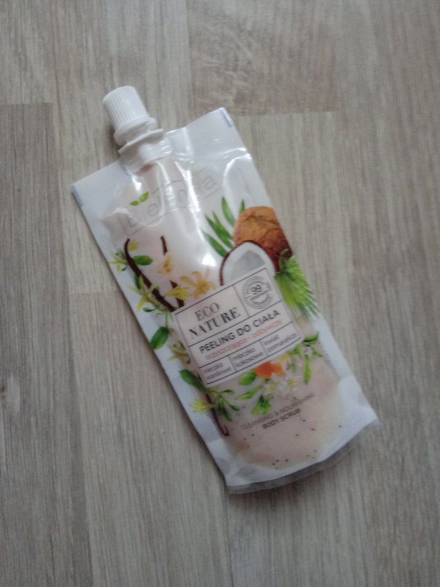 Bielenda Eco Nature, Peeling do ciała, Oczyszczająco-odżywczy, Mleczko waniliowe + mleczko kokosowe + kwiat pomarańczy