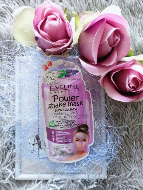 Eveline Power Shake Mask, Nawilzajaca Bio Maseczka z Probiotykami, 8w1, Cera sucha i odwodniona
