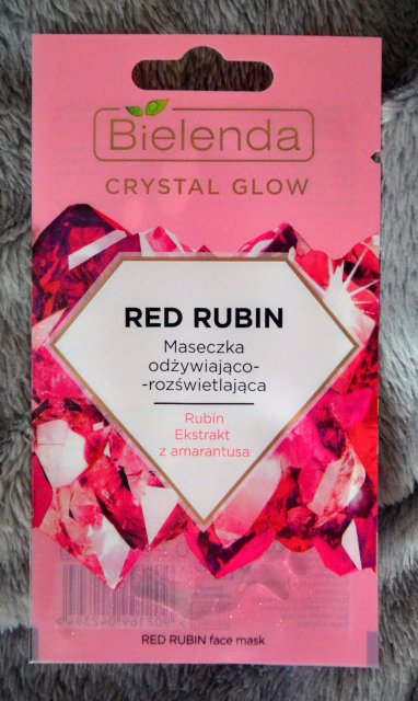 Bielenda Crystal Glow, Maseczka do twarzy, Odżywiająco-rozświetlająca, Red Rubin, Rubin z ekstraktem z amarantusa