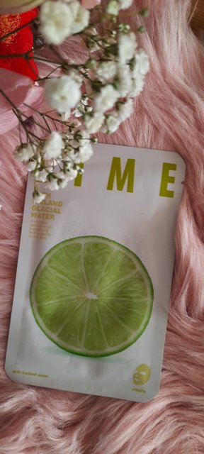 Mishe Maska do twarzy w płacie, Limonka, Z wodą lodowcową
