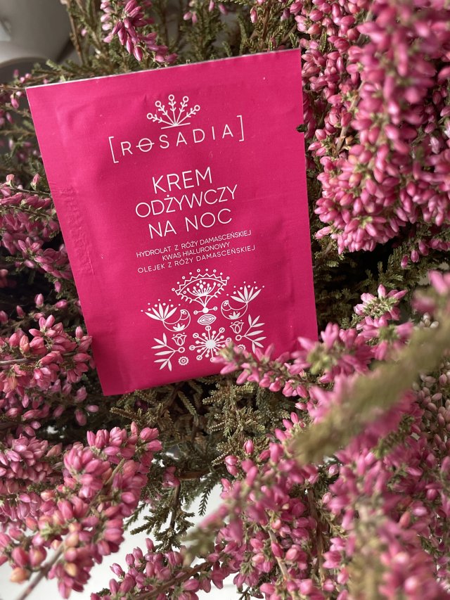 Sylveco Rosadia, Krem do twarzy, Odżywczy, Na noc, Hydrolat z róży demasceńskiej, kwas hialuronowy, olejek z róży demasceńskiej