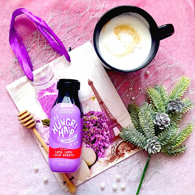Hungry Hair Superfoods, Szampon do włosów, Regenerujący, Camu Camu + Acai Berries