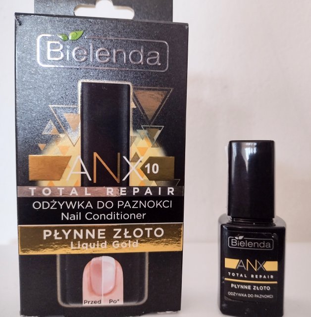 Bielenda Odżywka do paznokci, ANX 10 Total Repair, Płynne złoto 