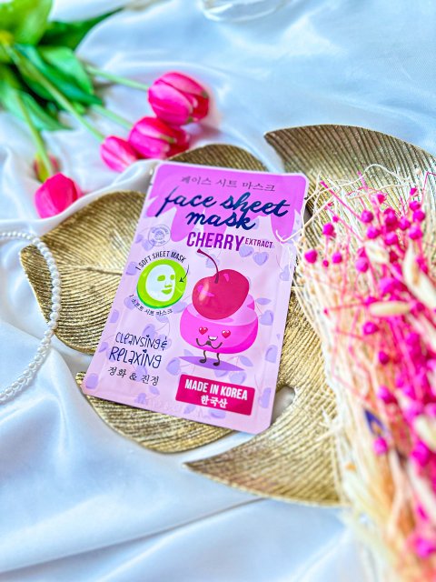 Action Maska do twarzy w płacie, Face Sheet Mask, Cherry Extract 