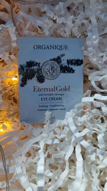 Organique Krem pod oczy, Przeciwzmarszczkowy, Ujędrniający, Rozświetlający, Eternal Gold