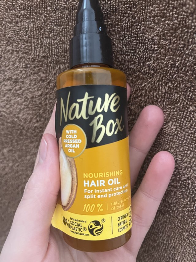 Nature Box Olejek do włosów, Odżywczy, Olej arganowy