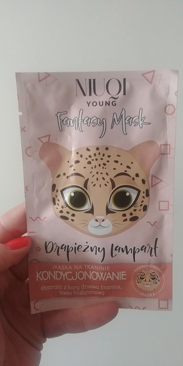 NIUQI Maska do twarzy w płacie, Fantasy Mask, Drapieżny Lampart 