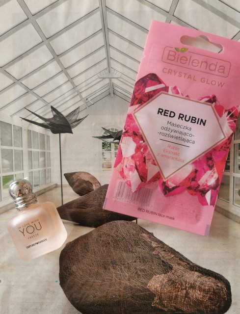 Bielenda Crystal Glow, Maseczka do twarzy, Odżywiająco-rozświetlająca, Red Rubin, Rubin z ekstraktem z amarantusa