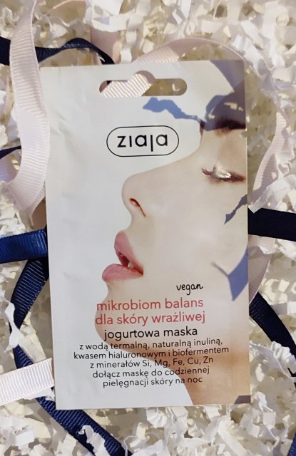Ziaja Maseczka do twarzy, Mikrobiom, Balans dla skóry wrażliwej, Woda termalna, naturalna inuliną, Na noc