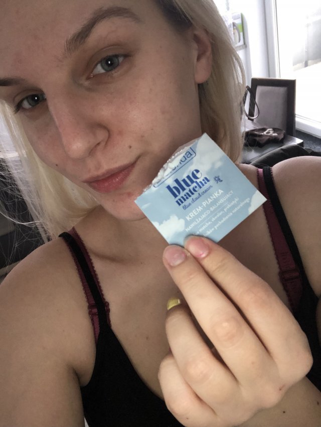 Krem- pianka Blue Matcha Bielenda 