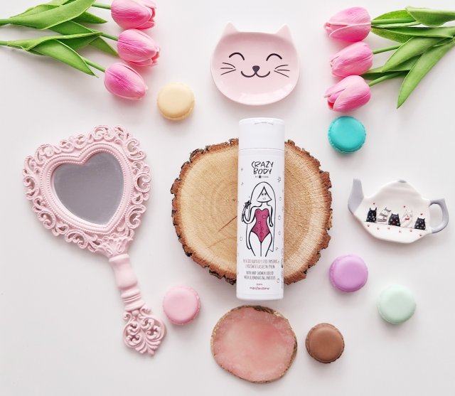 HISKIN Crazy Body, Płyn do kąpieli i pod prysznic, Z rozświetlającym pyłem, Marshmallow