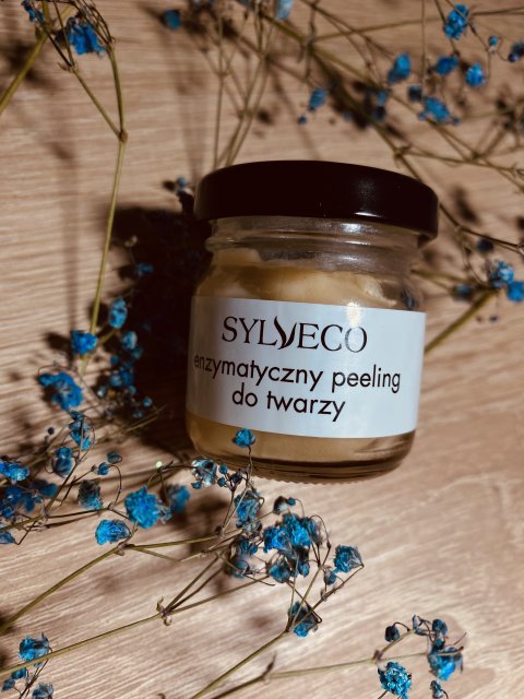 Sylveco Peeling do twarzy, Enzymatyczny, Papaina, Bromelaina, Olejek geraniowy, Hypoallergic