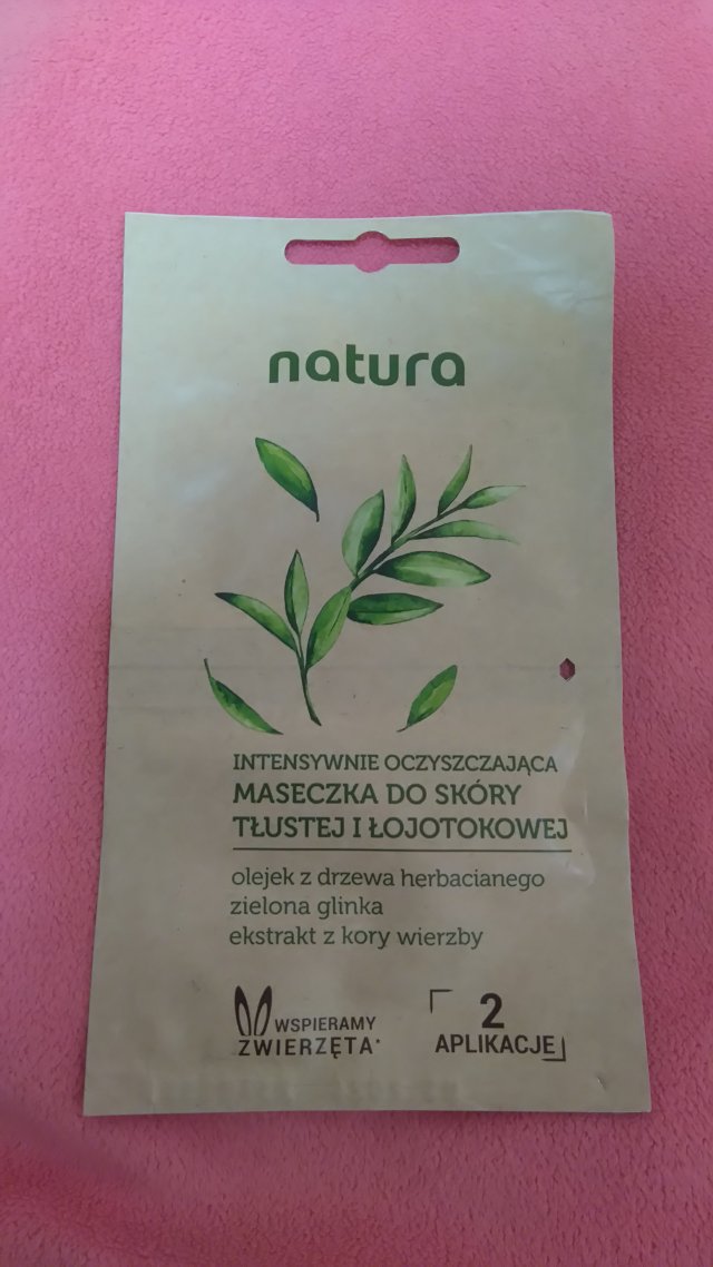 Natura Eko Maseczka do twarzy, Intensywnie oczyszczająca, Do skóry tłustej i łojotokowej