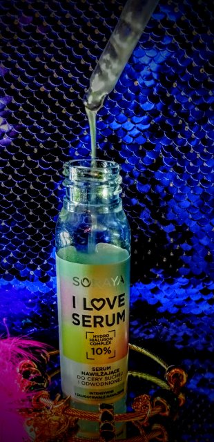 Soraya I Love Serum, Serum do twarzy, Nawilżające, Do cery suchej i odwodnionej, Intensywne i długotrwałe nawilżenie