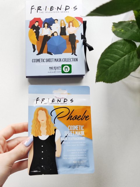 Mad Beauty Maska do twarzy w płacie, Friends, Black Tea Fragrance, Phoebe