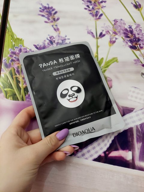 BIOAQUA Maseczka do twarzy w płacie, Animal Panda