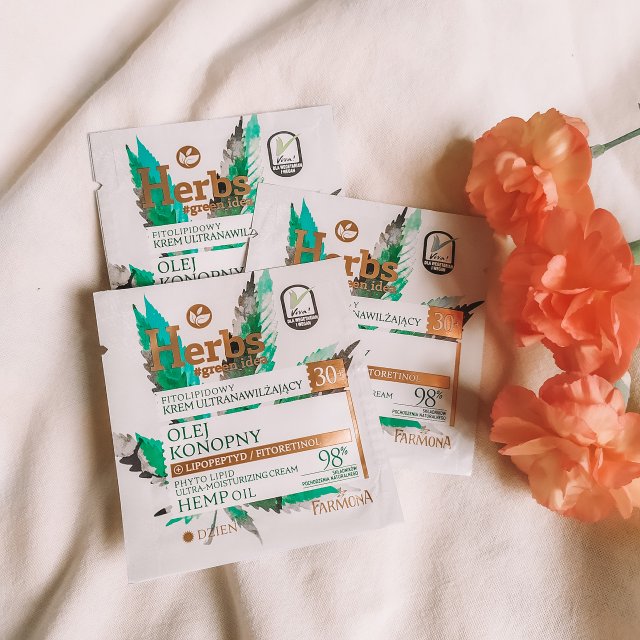 Farmona Herbs #green idea, Fitolipidowy krem nawilżający, Olej konopny