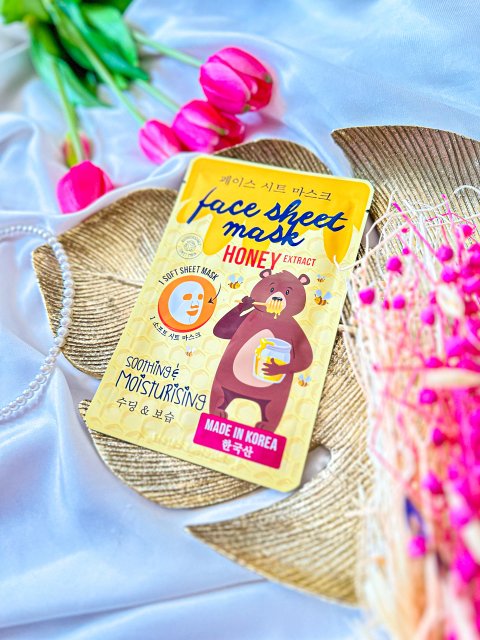 Action Maska do twarzy w płacie, Honey Extract, Soothing & Moisturizing