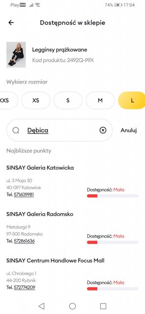 Sinsay poszukiwane legginsy. Warszawa! Wrocław, Łódź, Katowice? 