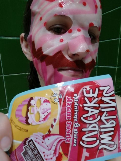 maeczka Maseczka do twarzy w płacie, Swirling Cupcake, Swiris & Sprinkles