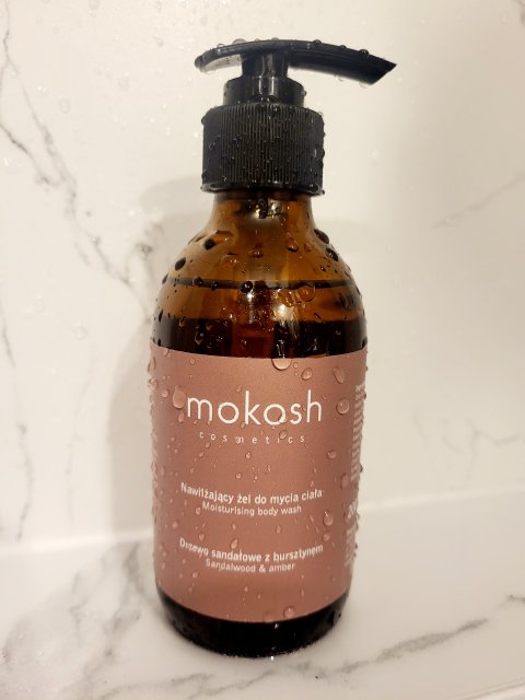 Mokosh Żel do mycia ciała, Nawilżający, Drzewo sandałowe z bursztynem