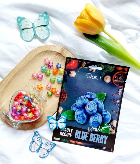 Quret Maska do twarzy w płacie, Beauty Recipe, Vitalizing Blueberry