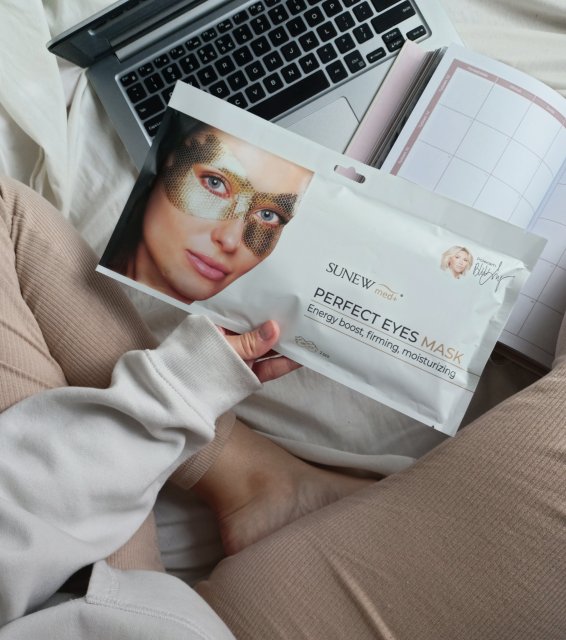 SUNEW med+, Maska na okolice oczu w płacie, Perfect Eyes Mask, Aktywna, Lifting + Nawilżenie