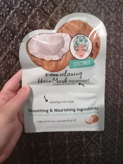 Action Maska do włosów, Z czepkiem, 2-etapowa, Hair Mask Treatment, Coconut