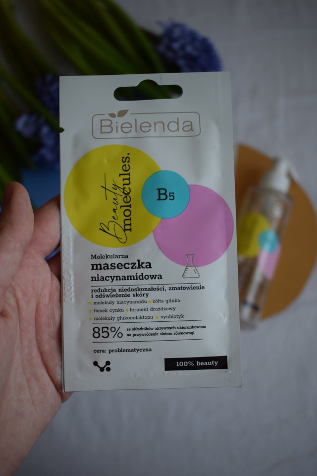 Bielenda Beauty molecules, Maseczka do twarzy, Molekularna, Niacynamidowa, Cera problematyczna
