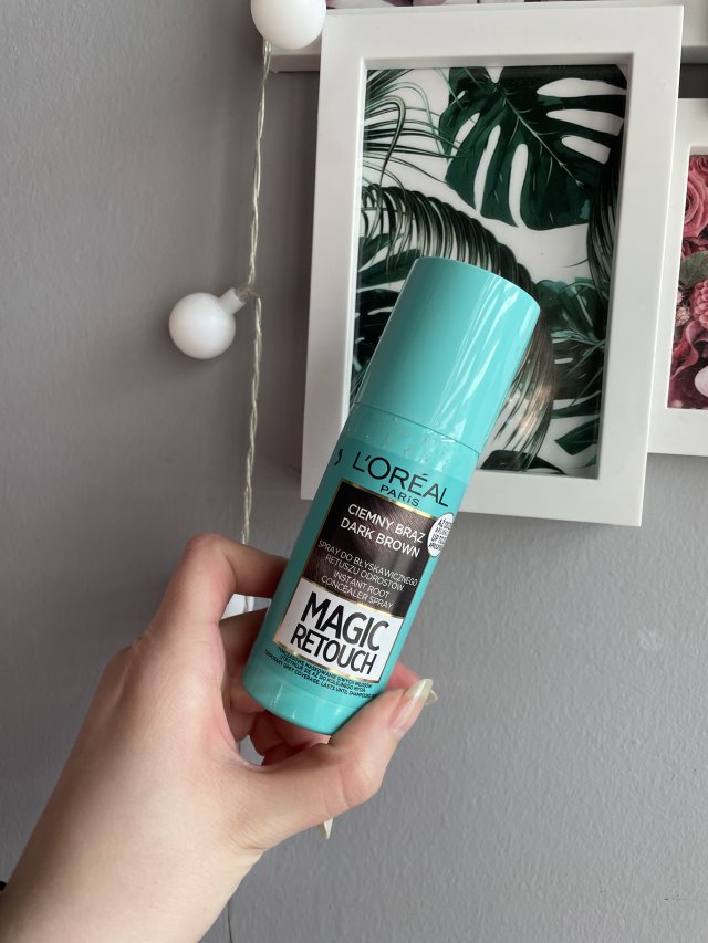 L'Oréal Magic Retouch, Retusz odrostów w sprayu, Ciemny brąz