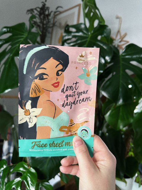 Action Maska do twarzy w płacie, Facial Sheet Mask, Disney Princess, Odświeżająca i nawilżająca, Jasmine