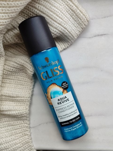 Schwarzkopf Gliss, Aqua Revive, Odżywka do włosów, Ekspresowa, Hyaluron Complex & Marine Algae