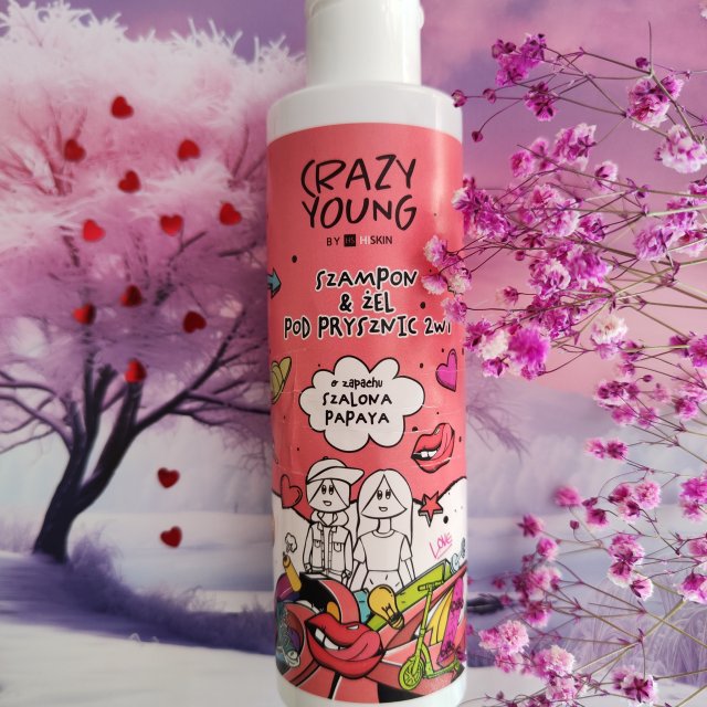 HISKIN Crazy Young, Szampon & żel pod prysznic, O zapachu szalona papaya 