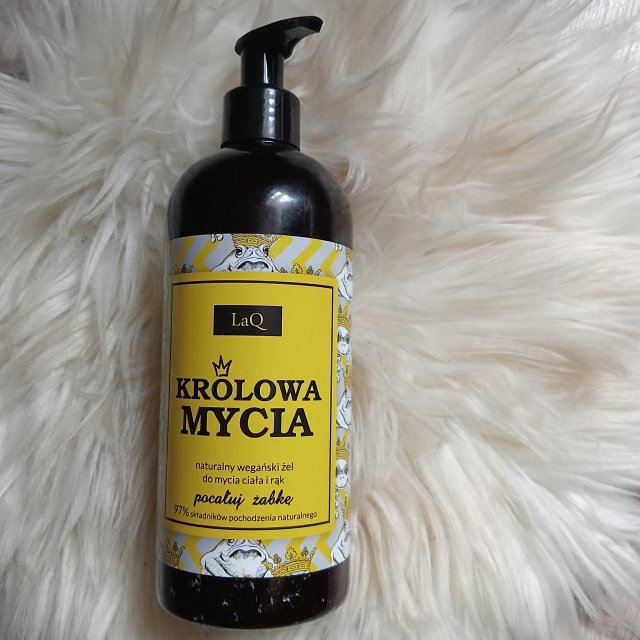 LaQ Żel do mycia ciała i rąk, Królowa Mycia, Pocałuj żabkę, Z ekstraktem z jaśminu, malwy i piwonii 