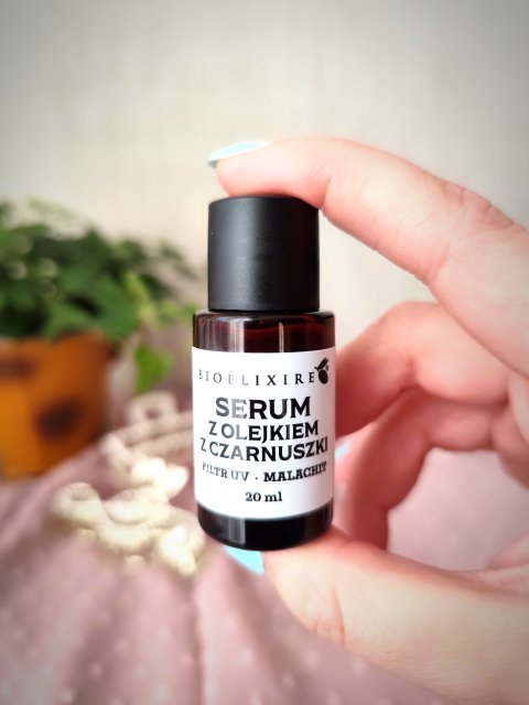 Bioélixire Serum do włosów, Z olejkiem z czarnuszki, Filtr UV, Malachit