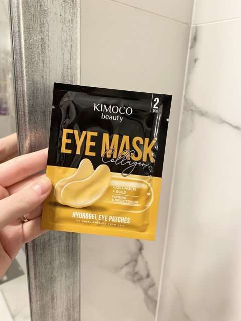 Kimoco Beauty Płatki pod oczy, Hydrożelowe, Collagen & Gold, Ujędrniająco-rozświetlające