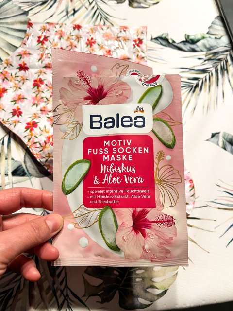 Balea Maska do stóp w skarpetkach, Hibiskus & Aloe Vera