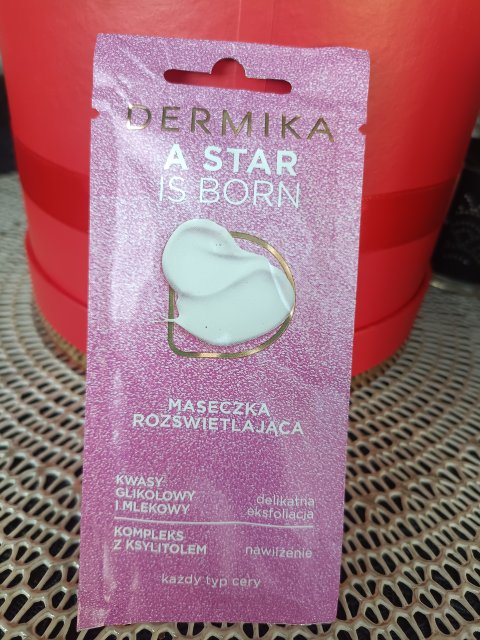 Dermika Maseczka do twarzy, A Star is Born, Rozświetlająca, Kwasy glikolowy i mlekowy