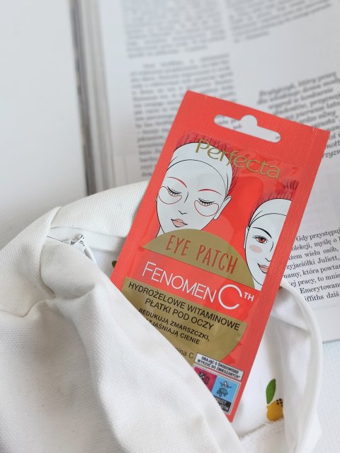 Perfecta Eye Patch, Hydrożelowe witaminowe płatki pod oczy, Fenomen C, Redukują zmarszczki, rozjaśniają cienie