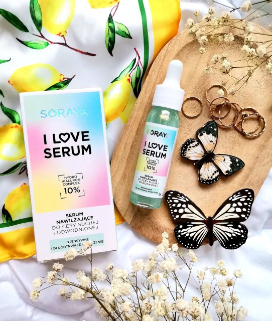 Soraya I Love Serum, Serum do twarzy, Nawilżające, Do cery suchej i odwodnionej, Intensywne i długotrwałe nawilżenie