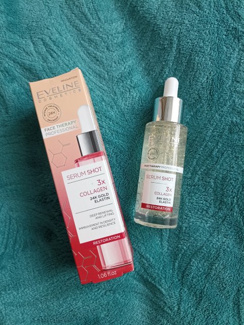 Eveline Face Therapy Professional, Serum Shot, Serum do twarzy, 3x kolagen, 24k złoto, elastyna