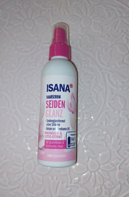 Isana Serum do włosów, Seiden Glanz, Jedwabisty Połysk, Ekstrakt z magnolii i lotosu