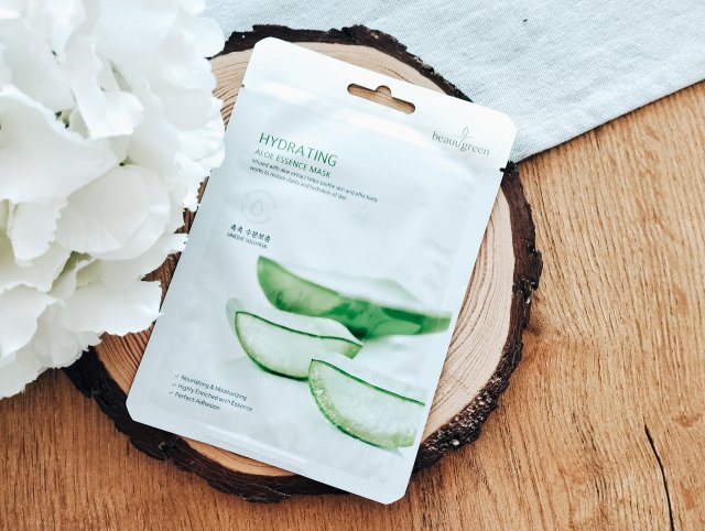 BeauuGreen Maska do twarzy w płacie, Hydrating, Aloe Essence Mask