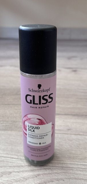 Schwarzkopf Gliss kur, Liquid Silk, Odżywka do włosów w sprayu, Ekspresowa, Z Ceramidami i Jedwabiem